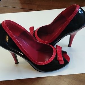 High heels shoes peep toes